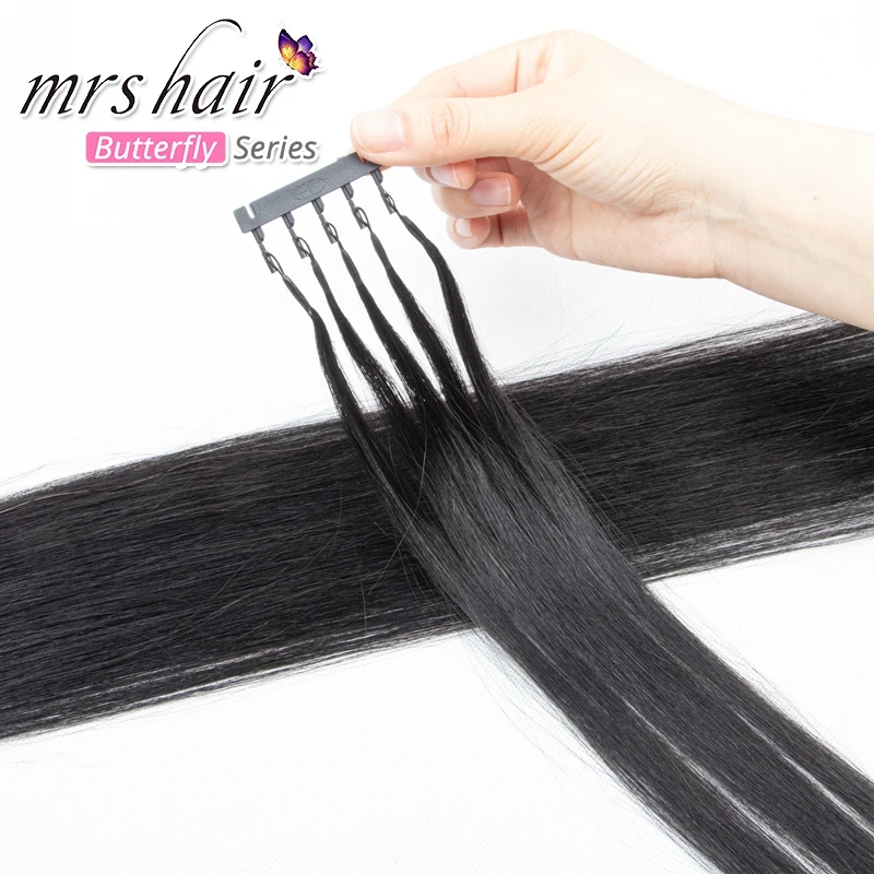 Удлинители волос Mrshair 6D 2 2nd Generation 100% натуральные волосы для наращивания 1 г/прядь