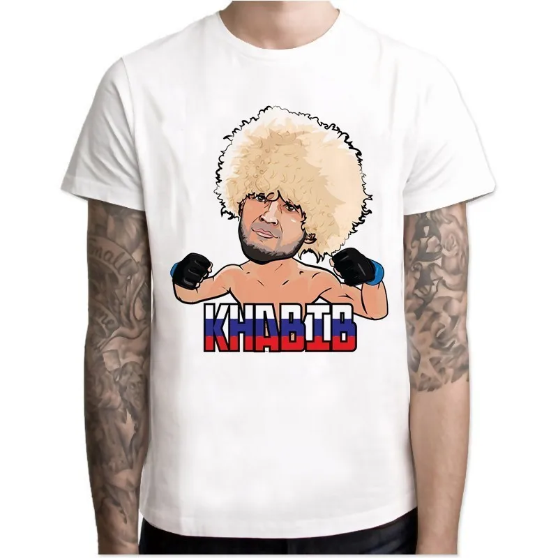 Khabib Nurmagomedov Мужская Новая мода Ufc Конор Макгрегор Хабиб Футболка фитнес Новинка Топ футболка для мужчин Высокое качество Топ футболки - Цвет: 3387