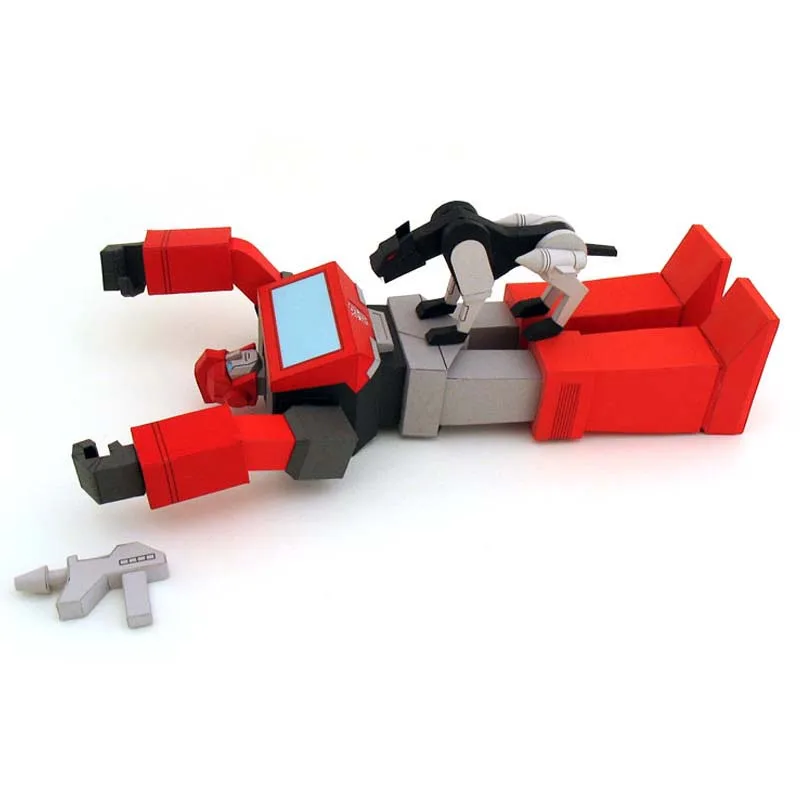 G1 версия звуковая волна и ворога лента собака 3D бумажная модель DIY Ручная сборка