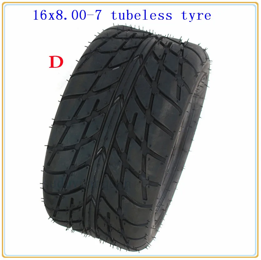 16x8-7 tyre D 16x8-7 ATV& Go-Kart Off-дорожные шины вездеходы 16x8. 00-7 16/8-7 бескамерные шины шоссейные шины износостойкие вакуумные шины - Цвет: 16x8-7 tyre D