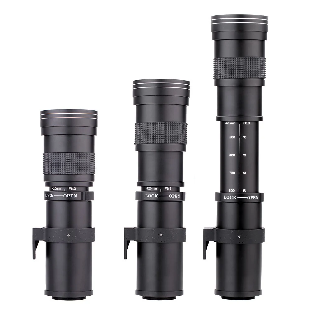 Lightdow 420 800mm F8.3 16 супер телеобъектив ручной зум объектив для Canon Nikon Sony Pentax DSLR Камера