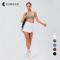 cugoao womens tennis skirt anti exposure outdoor quick drying badminton skort running breathable golf gym short skirt