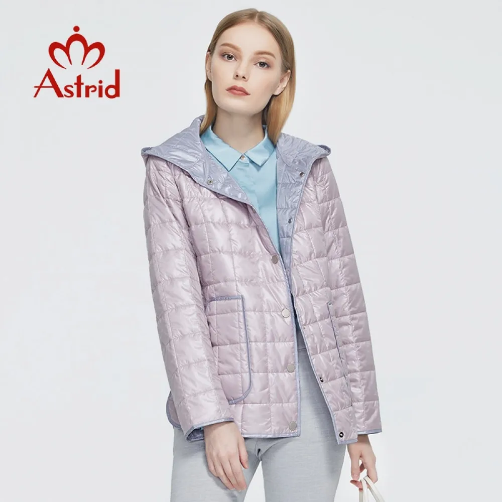 Пальто женское осенне зимнее ветрозащитное теплое в клетку с капюшоном