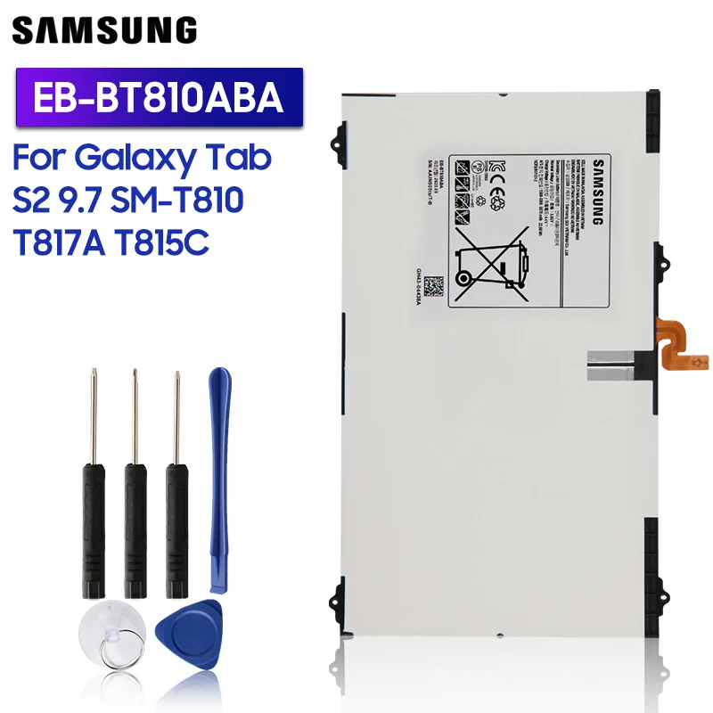 Samsung оригинальный аккумулятор EB-BT810ABE для планшета GALAXY Tab S2 9 7 T815C T815 T813 T819C SM-T810 SM-T817A
