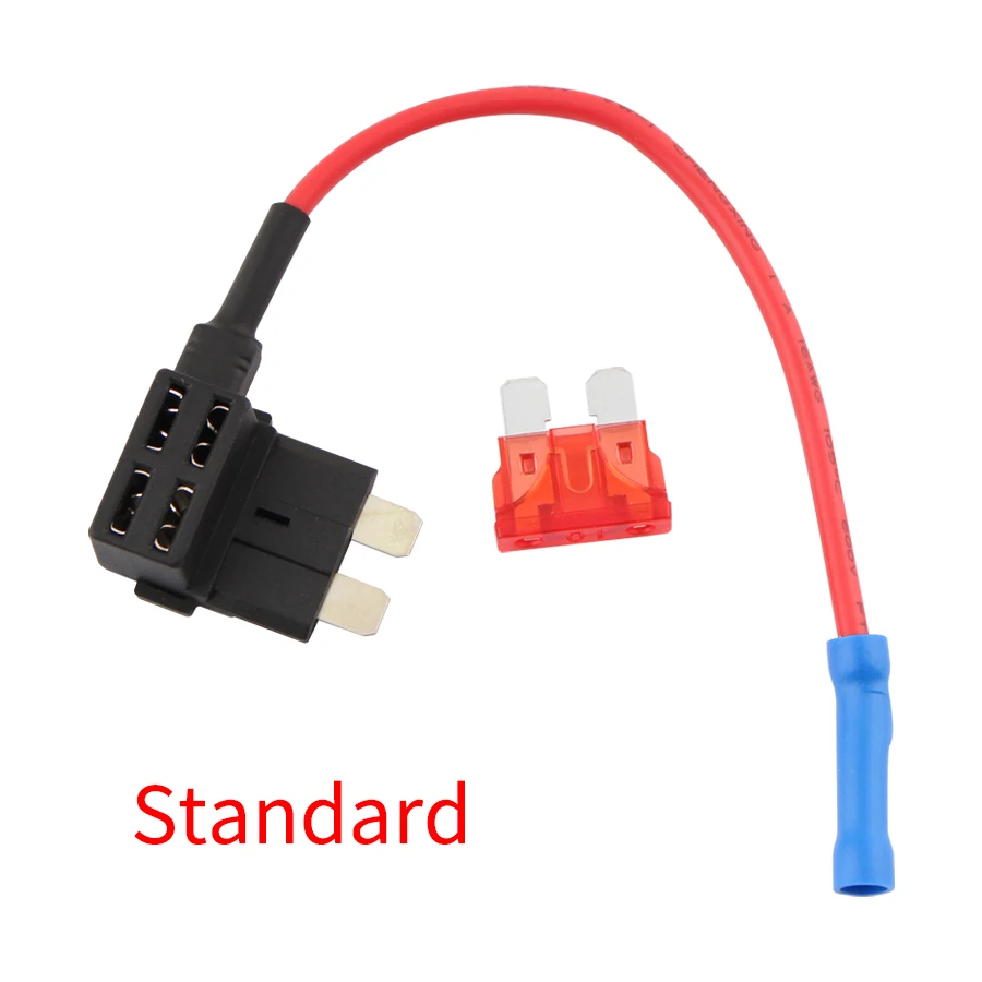 12 В автомобильный держатель предохранителя Add-a-circuit TAP Adapter Micro/Mini/standard ATM, APM Blade Авто Предохранители с 10А лопастной автомобильный предохранитель с держателем