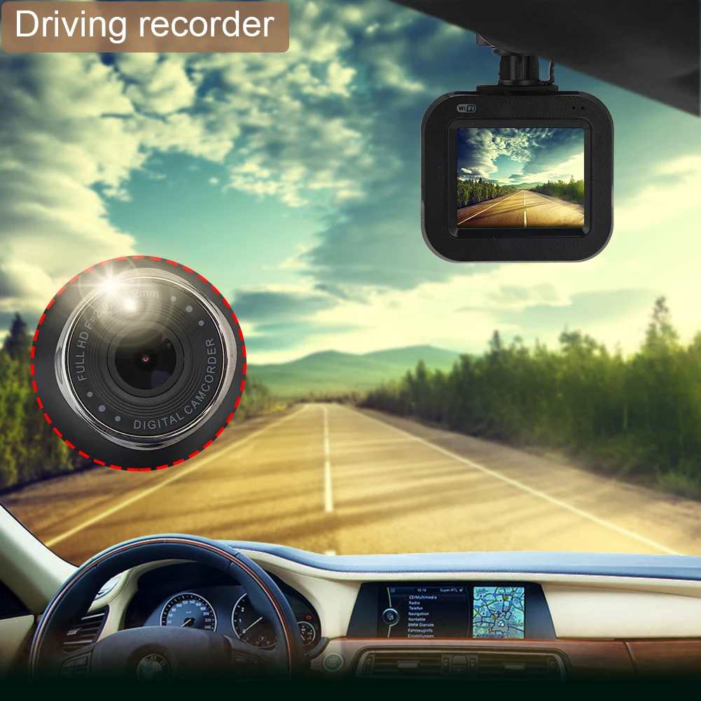 HD Front Camera Dash Cam DVR Recorder With Parking Monitoring Built-in Wifi |