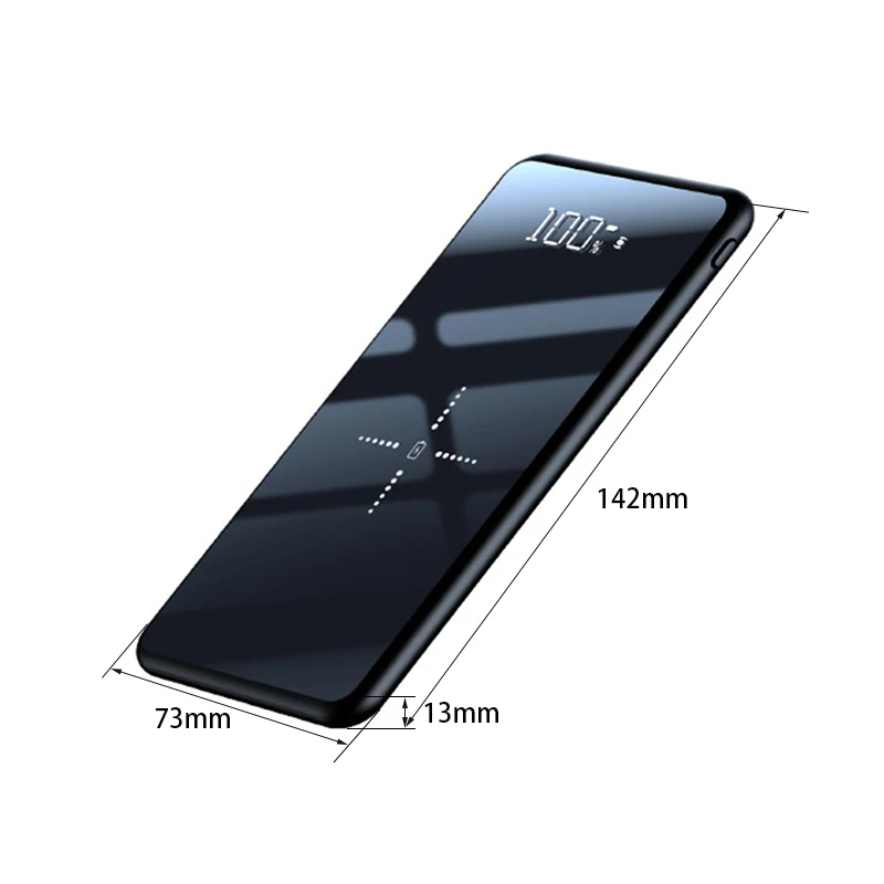 10000 мАч Внешний аккумулятор Qi Беспроводное зарядное устройство для Xiaomi Mi 9 iPhone тонкий внешний аккумулятор быстрая Беспроводная зарядка повербанк