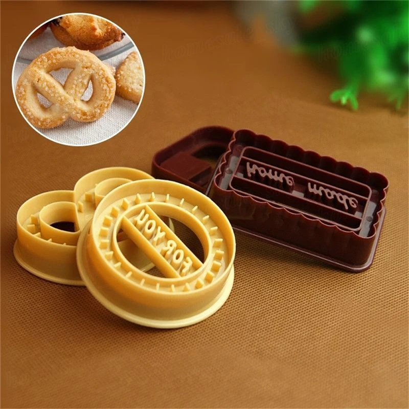 Желтый + красное вино 4 шт набор пластиковых датских формочек для печенья