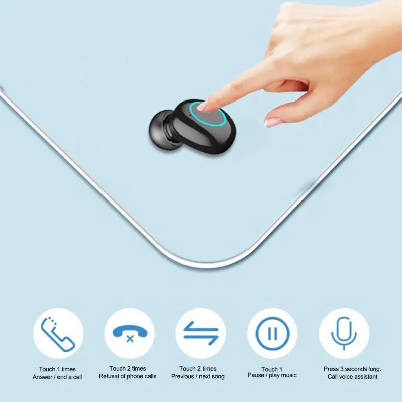 

Hot Sale Earphones Classic Delicate Texture HBQ-Q82 TWS Wireless Bluetooth Earphone Handfree Music Earbuds w/LED Power Bank