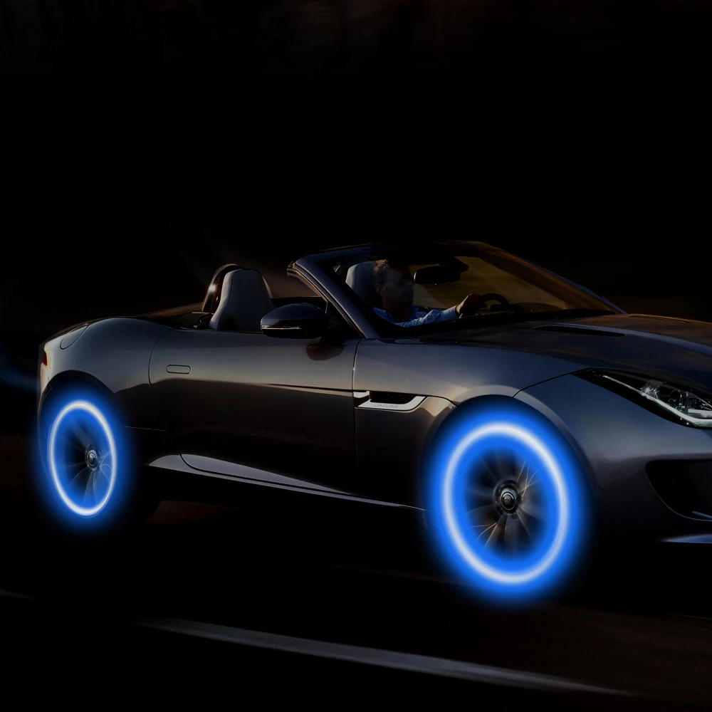 LEEPEE 2 шт. неоновая лампа колпачок клапана автомобильной шины декоративный фонарь