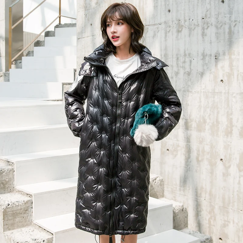 Женская зимняя куртка длинное пальто женская толстая теплая одежда 2020 Корейская