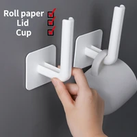 tissue hanger storage rack bathroom storage shelf self adhesive towel holder kitchen accessories toilet paper holder stand