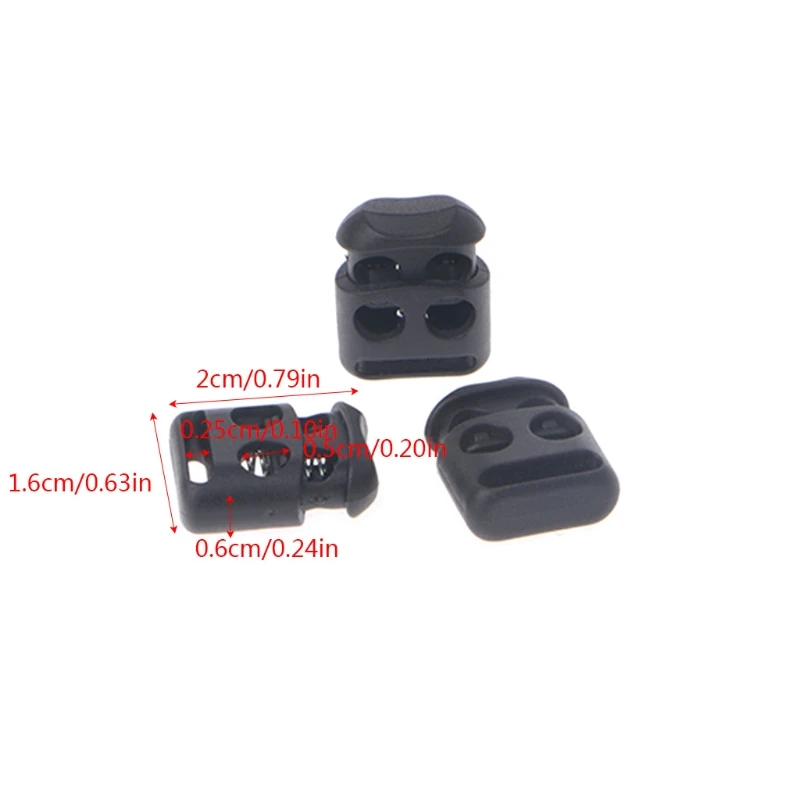 

10 Pcs/Lot Smiley Non-Slip Shoelace Buckle Clip Stopper Rope Clip Clamp Cord Cable Lock