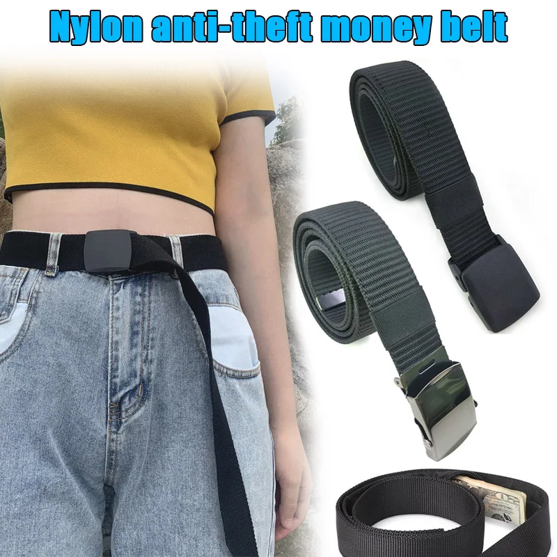 Дорожный ремень безопасности для женщин нейлоновый поясной кошелек с защитой от