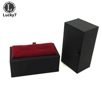 wholesale 120pcslot black paperboard cufflinks tie clips box quality mens currlink jewelry package box craft badge gift box