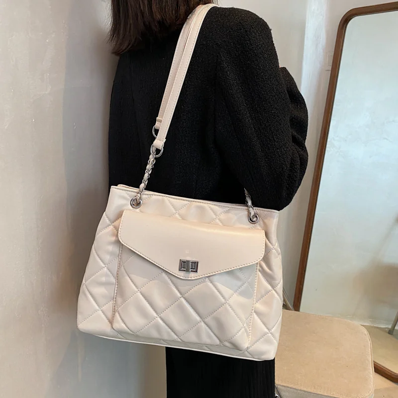 

Вместительные Сумки из искусственной кожи в клетку с бриллиантами, модные сумки-мессенджеры на одно плечо, сумки для покупок на молнии для ж...