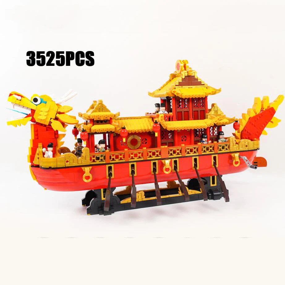 Конструктор moc Королевский дракон сборные блоки в китайском стиле бутафория