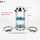 2-х напольная 4-дюймовая дистилляционная линза, набор пузырьковых насадок из нержавеющей стали 304, тройной зажим из нержавеющей стали 304