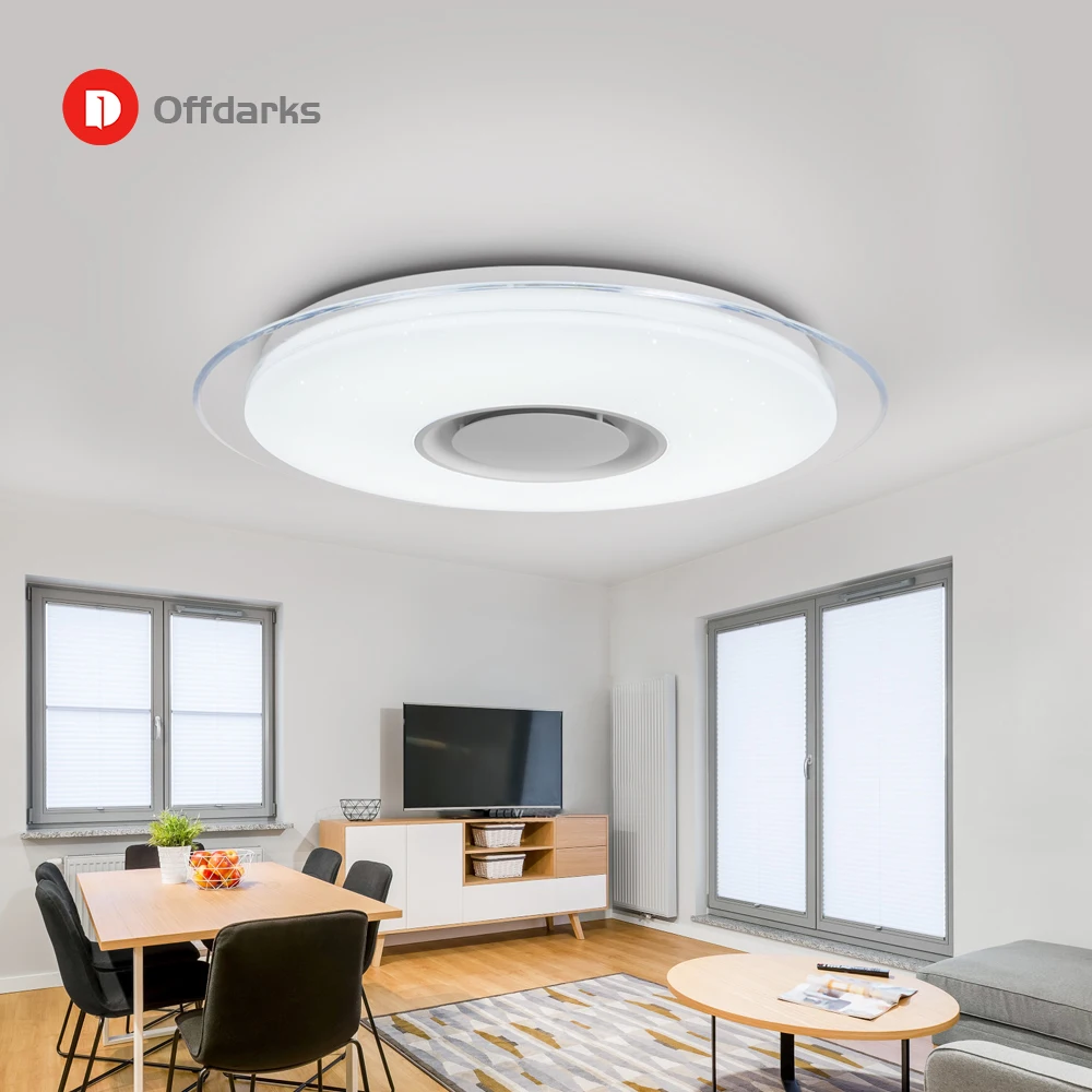 $50.40 OFFDARKS Modern LED ceiling Lights home lighting 36W 48W 52W 72W APP Bluetooth Music light bedroom lamps Smart ceiling lamp