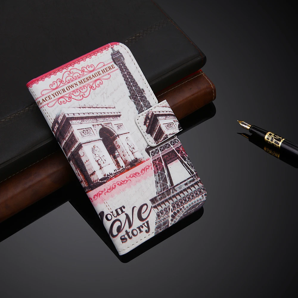 Роскошный чехол-книжка из искусственной кожи с откидной крышкой кожаный