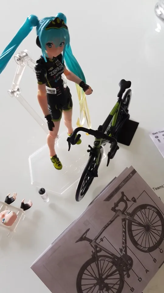 Хацунэ Мику Figma 307 гоночный Мику teaomuyo поддержка ver. ПВХ фигурка Коллекция Модель игрушки 14 см