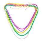 Медное Радужное ожерелье FLOLA карамельного цвета, женское простое короткое ожерелье для девушек, оптовая продажа, ювелирные изделия, подарок nkew01