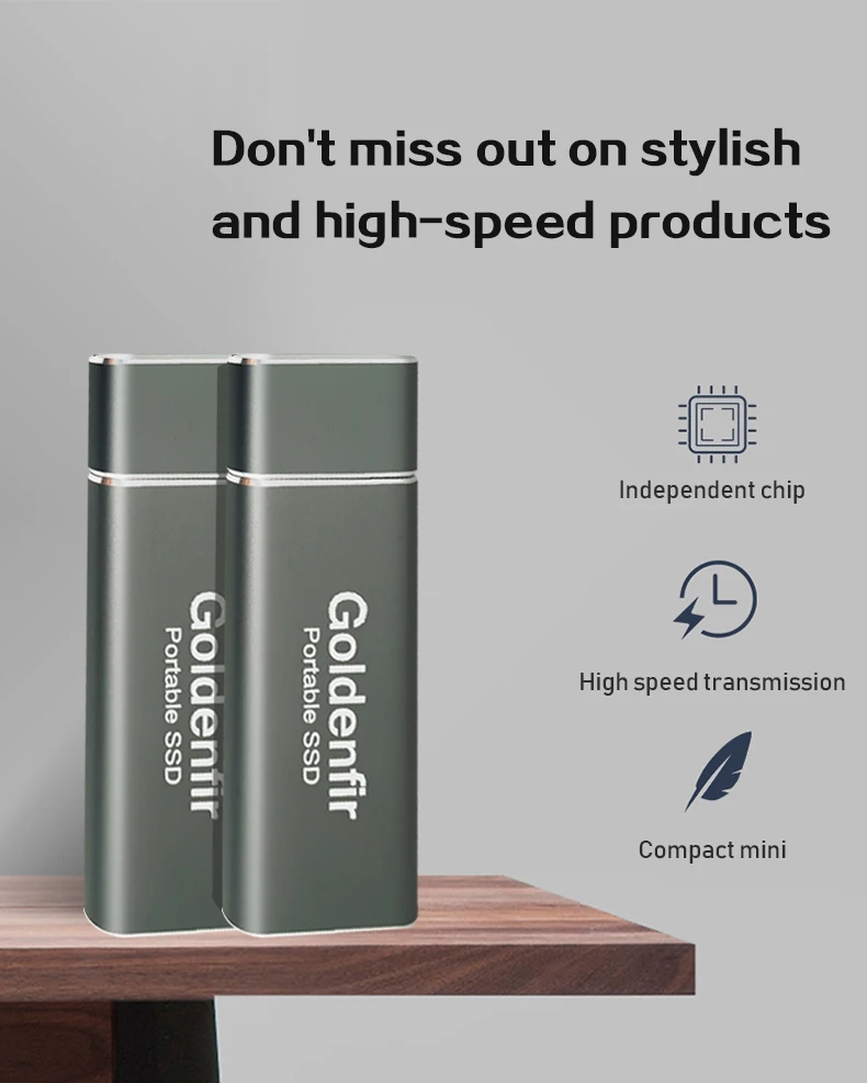 Goldenfir мини Портативный SSD USB 3,0 60 Гб 64 ГБ 120 ГБ 128 ГБ 240 ГБ 256 ГБ 480 ГБ 512 960 1 ТБ внешний твердотельный накопитель