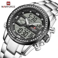 top brand naviforce men%e2%80%99s luxury watches big clock luminous calendar stainless steel wrist watches waterproof relogio masculino