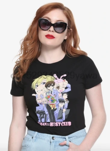 Оранской школы Хост клуб Женская Группа Графический Лицензионная футболка новые