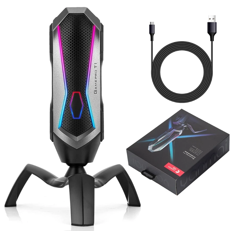 

Конденсаторный USB-микрофон RGB с цветным освещением