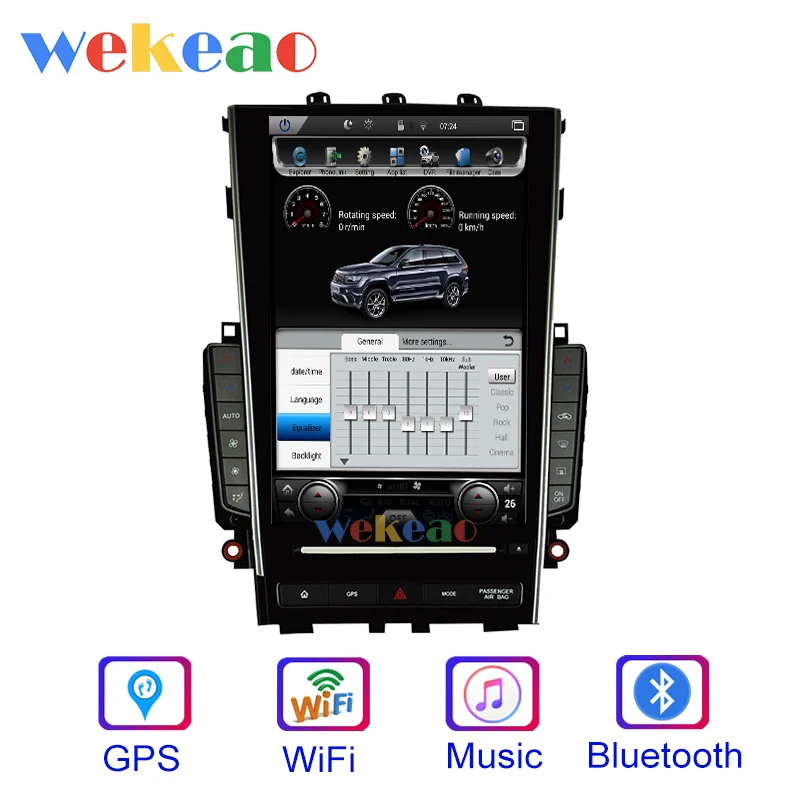 Wekeao вертикальный экран Tesla стиль 12 1 &quot1 Din Android 8 автомобильный dvd-плеер GPS 4G авто