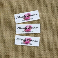 100 piece ironing labels logo or text personalized brand clothing labels free shipping custom design cotton tags yt264