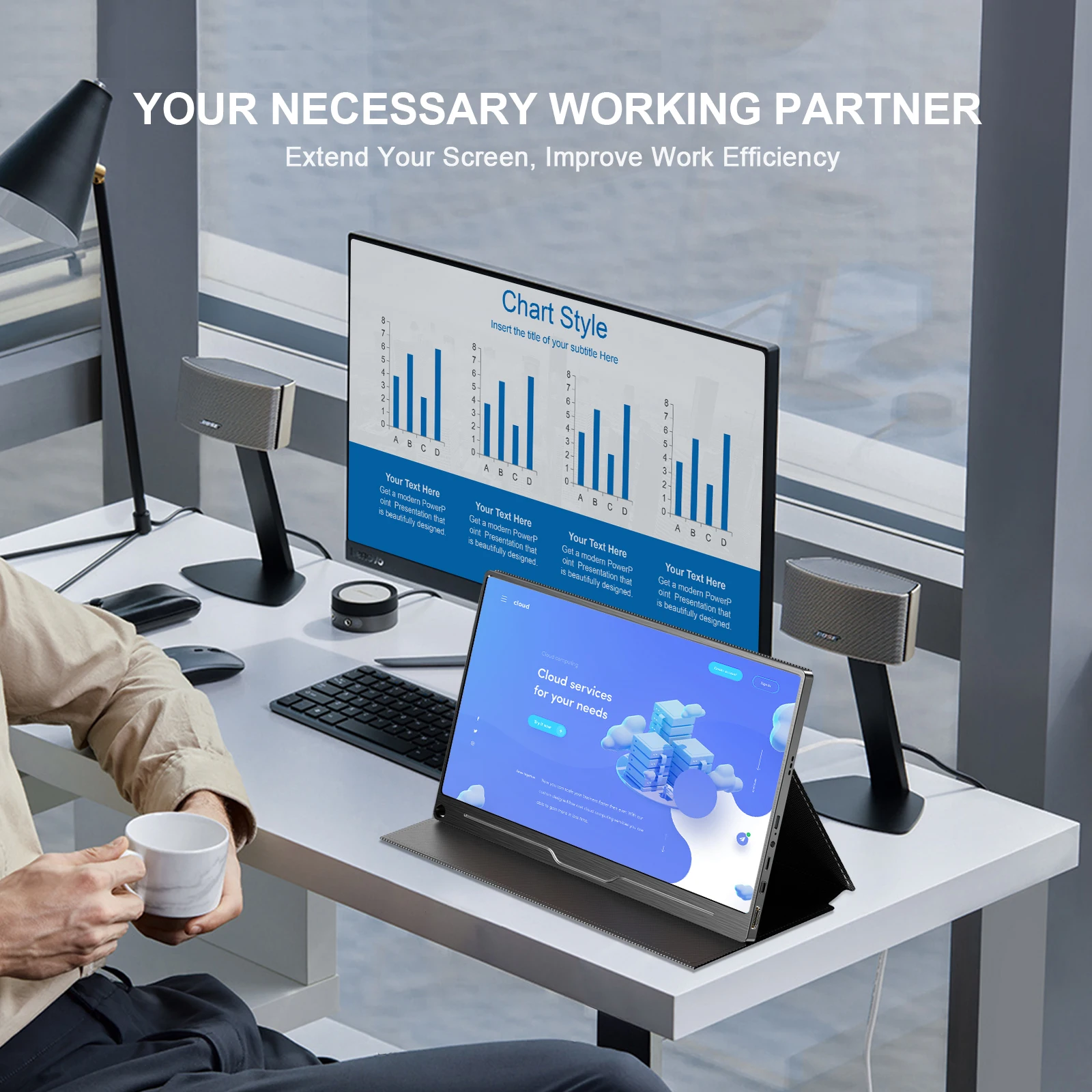 UPERFECT 17.3 дюйма 4K портативный монитор UHD экран работает с USB C второй матричные осид
