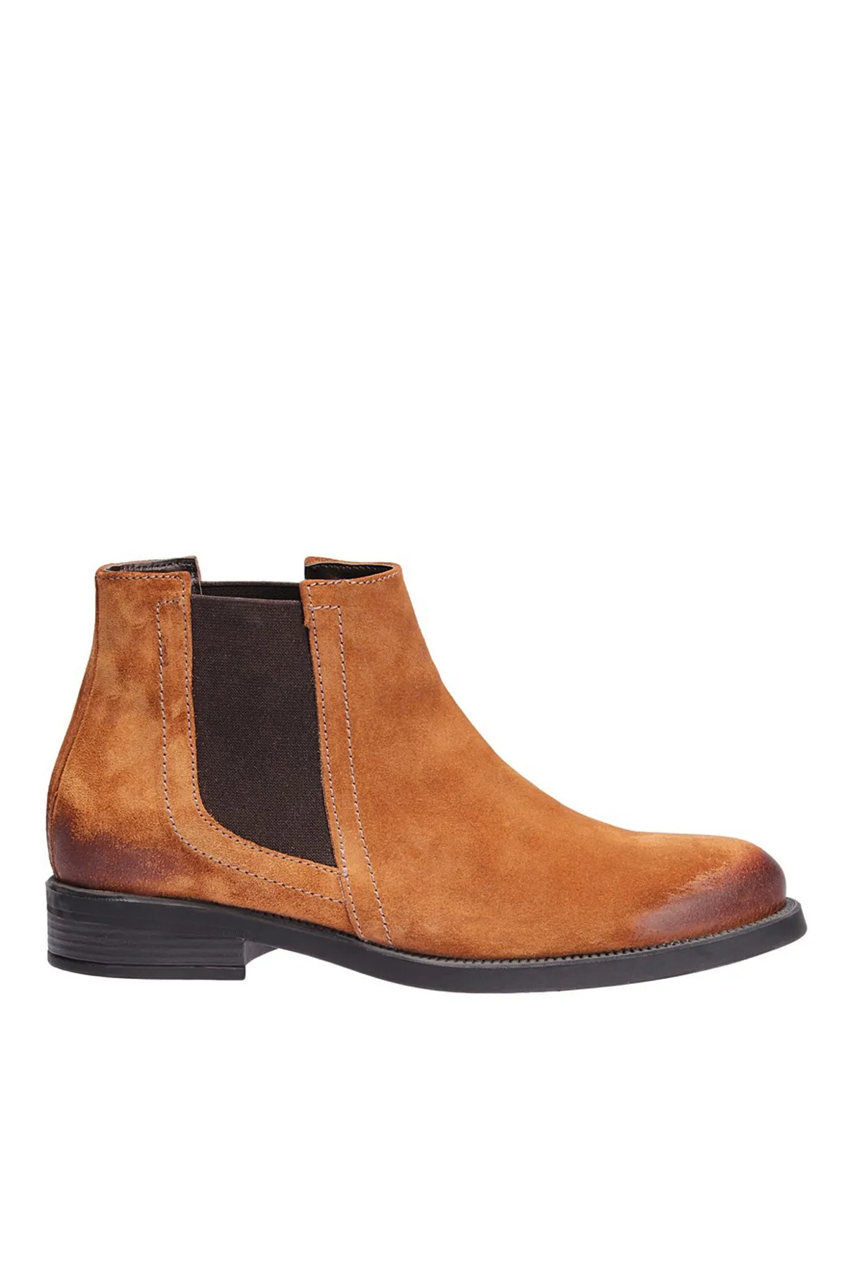 Женские замшевые ботинки из натуральной кожи с жемчугом цвет коричневый 120130000080| |