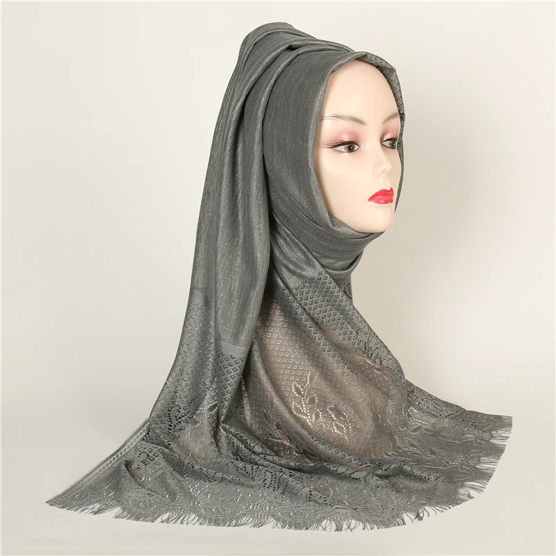 100 шт./лот женский хиджаб шарф фуляр однотонные хлопковые шарфы женские