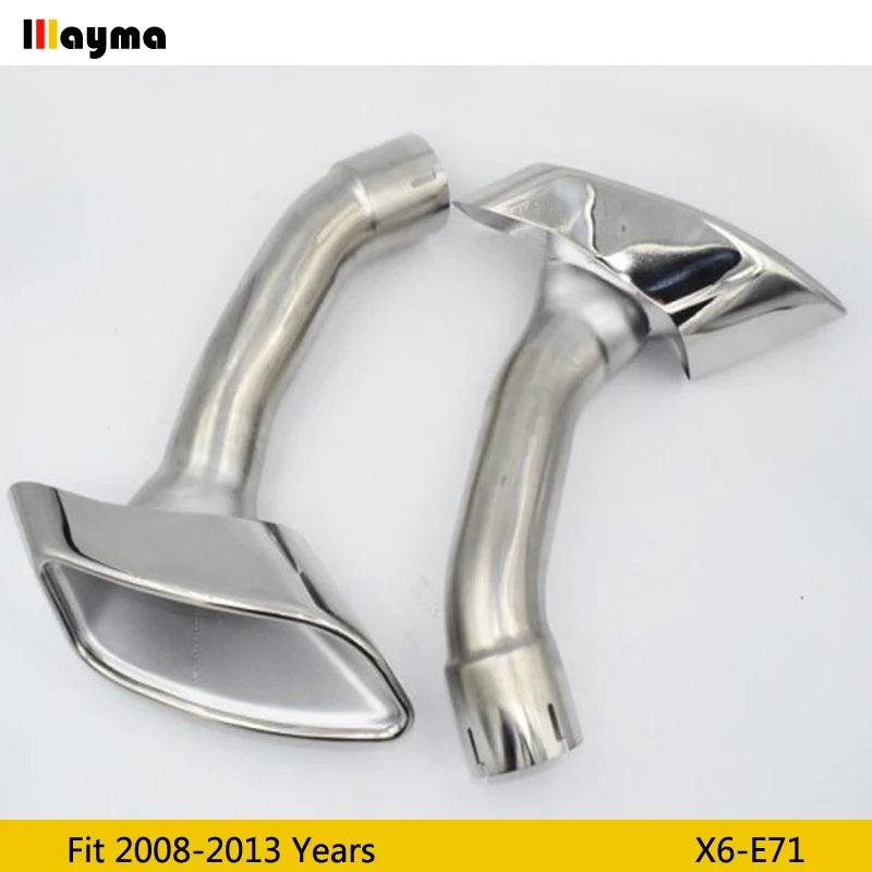Наконечники выхлопной трубы с квадратным хвостом для BMW X6 35i xDrive 2008-2013 года E71
