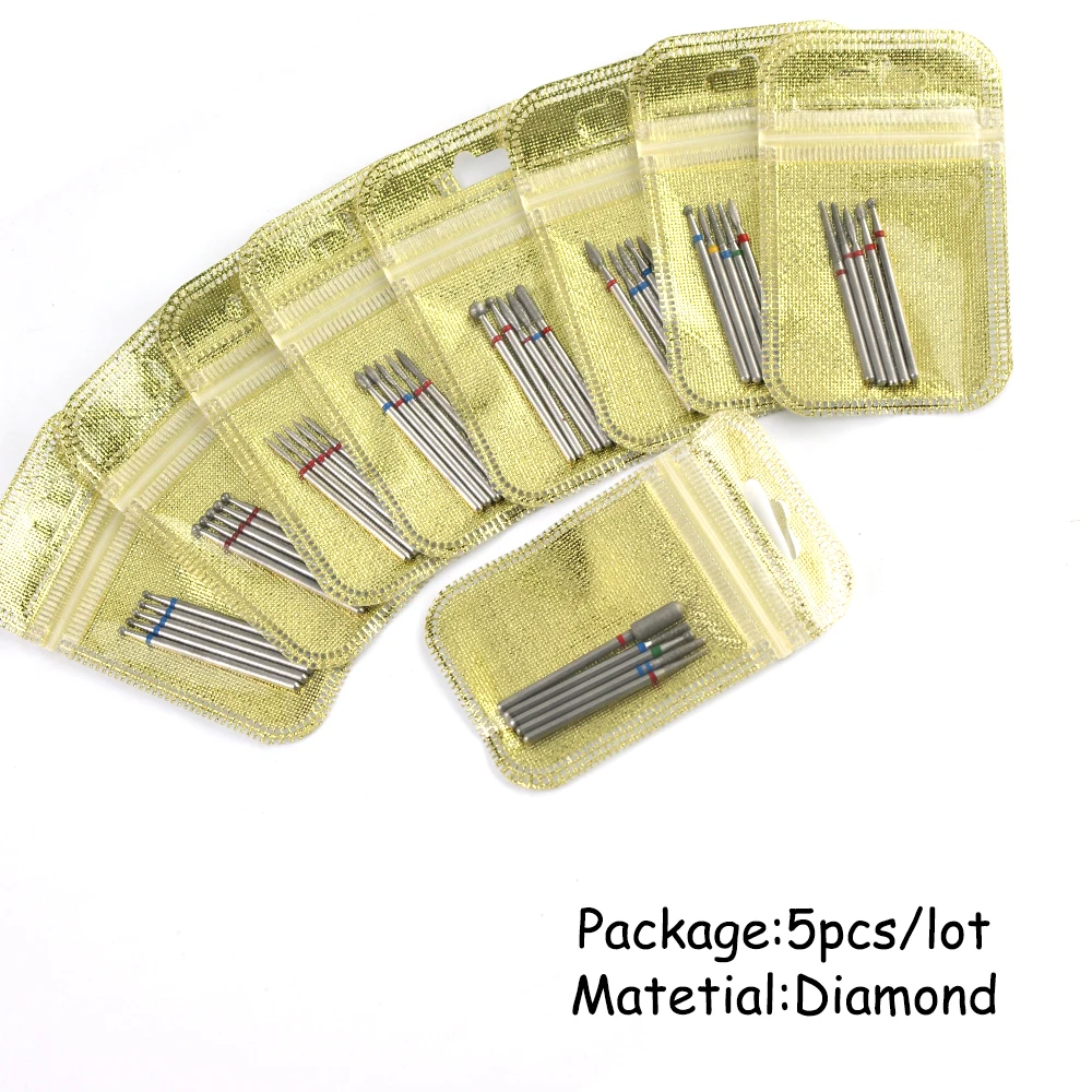 Фреза алмазная электрическая для маникюра и педикюра Набор насадок ногтей 5 шт.