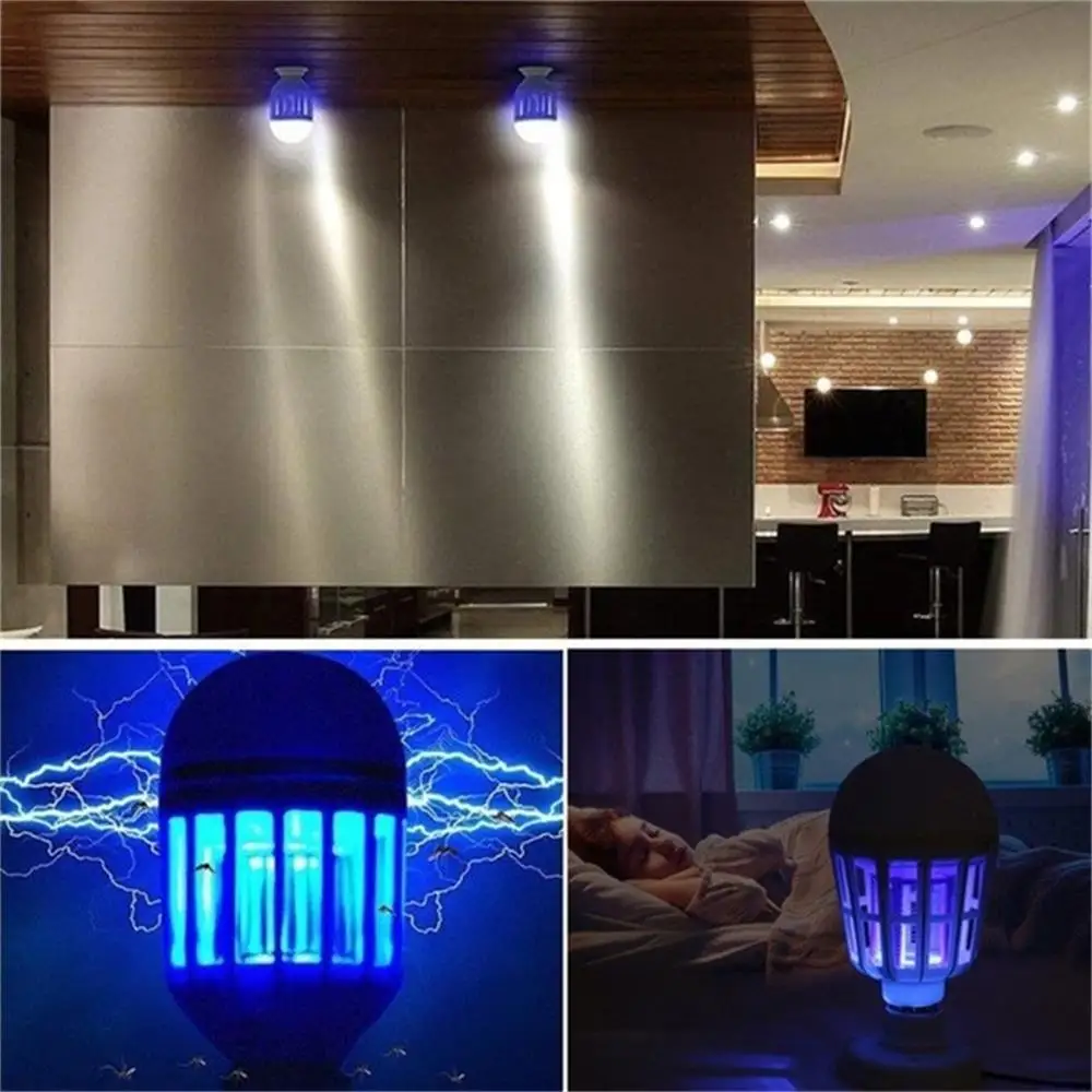 Нежный E27 комаров светильник электрическая ловушка Zapper УФ лампа глухие