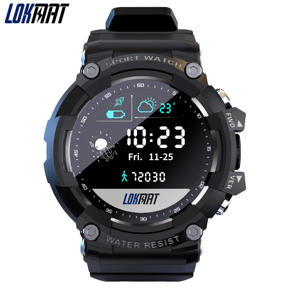 

LOKMAT ATTACK 2 Smart Watch Fitness Tracker Sports Heart Rate Tracker IP68 Waterproof Bluetooth Watches Portable for Android IOS
