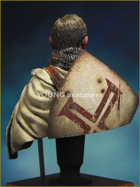 

1/10 Resin Figure Bust Ancient War Movie Templar White Model Figure X05