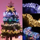 1 м2 м5 м10 м Рождественская лента сказочная светодиодный ная медная проволока Рождественская елка украшения вечерние Новогоднее окно для дома Праздничная гирлянда s