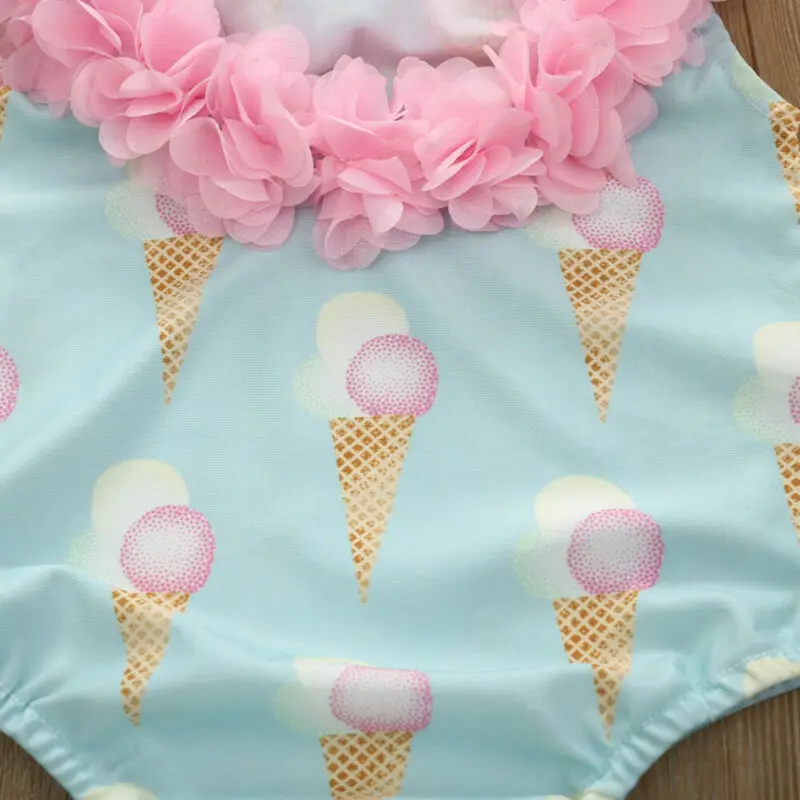 Toddler Kid Swimwear One Piece Printed Flower Bikini Swimsuit Baby Girl Swimming Bathing Costume Children Summer Swimsuits 1-5Y | Спорт и