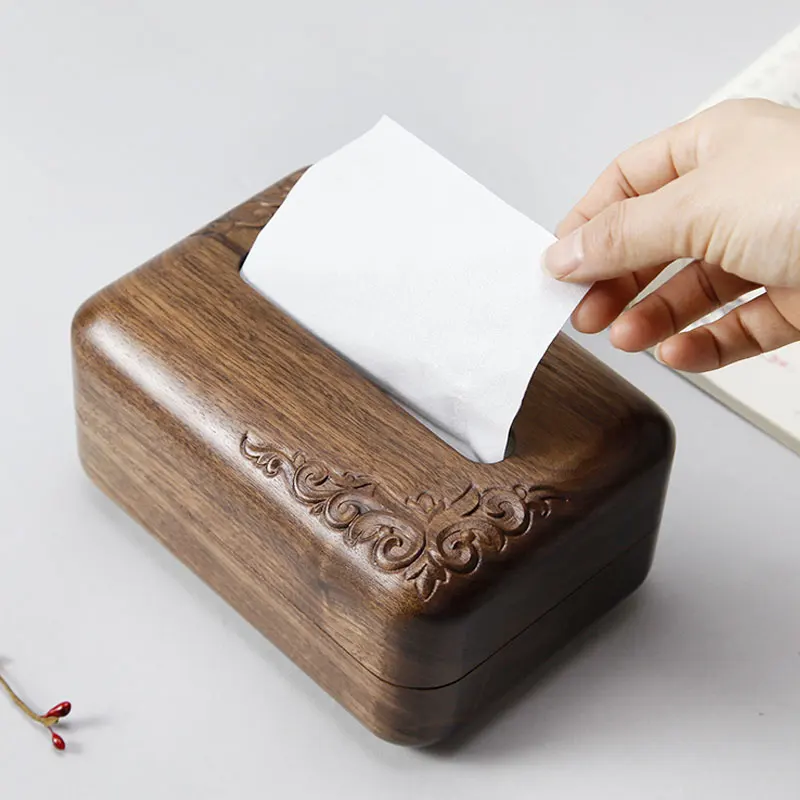 

Stand Container Square Tissue Box Nordic Storage Napkin Holder Wipes Case Retro Rolling Tray Servilletero Tissue Boxes BY50TB