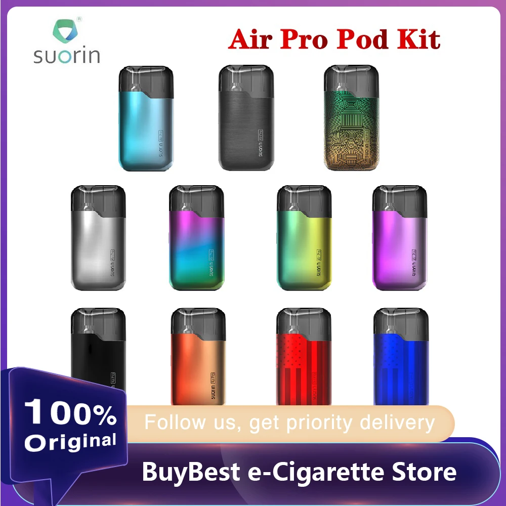 Оригинальный Suorin Air Pro Pod Комплект с 4 9 мл Ёмкость Форсунка картриджа и 930 мА/ч