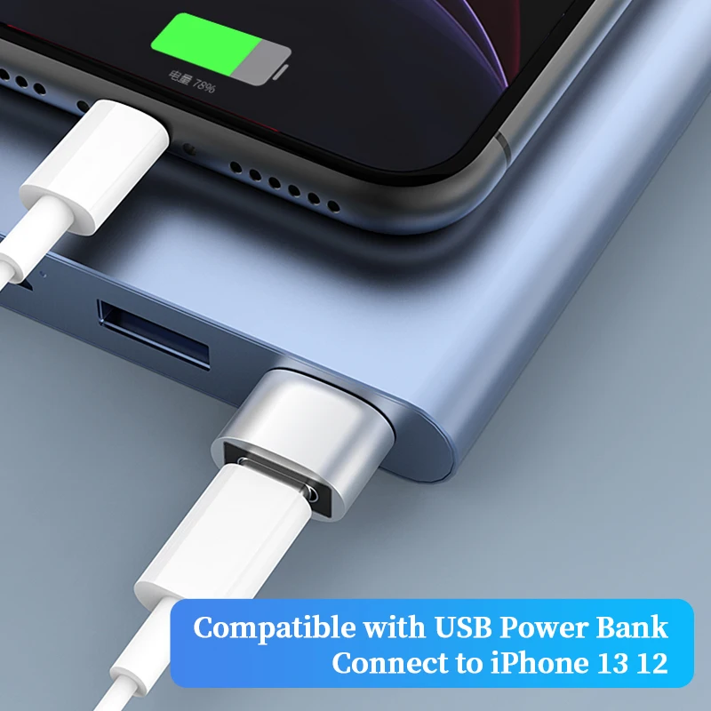 Переходник OTG Usb Type C мама-Usb A папа для Iphone 13 12 Pro Max Airpods Ipad Samsung Note S21 зарядный кабель