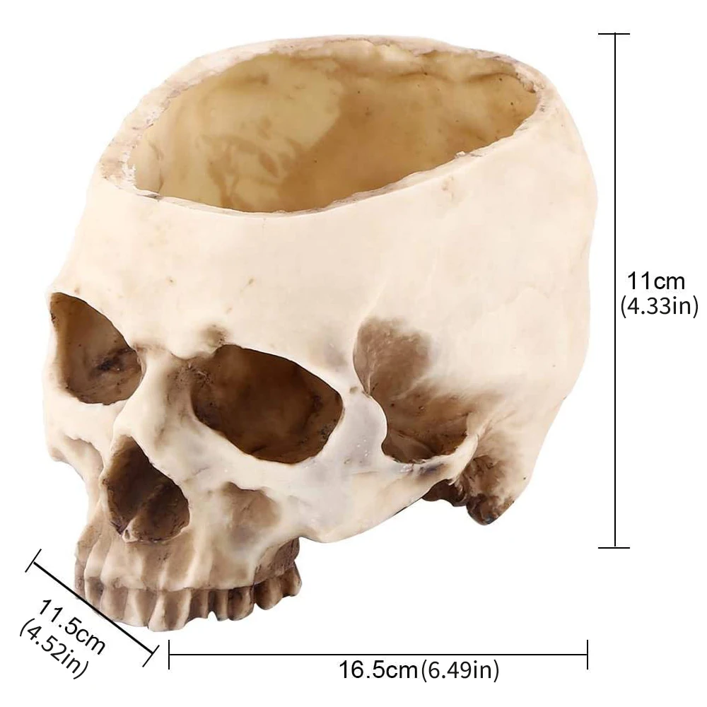 Креативный горшок для цветов с черепом выращивания скульптур дома сада офиса