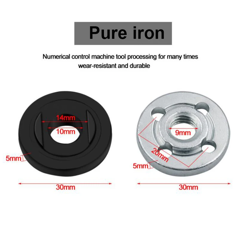 2Pcs Angle Grinder Lock Nuts Stainless Steel Flange Inner Outer Tool Parts | Инструменты
