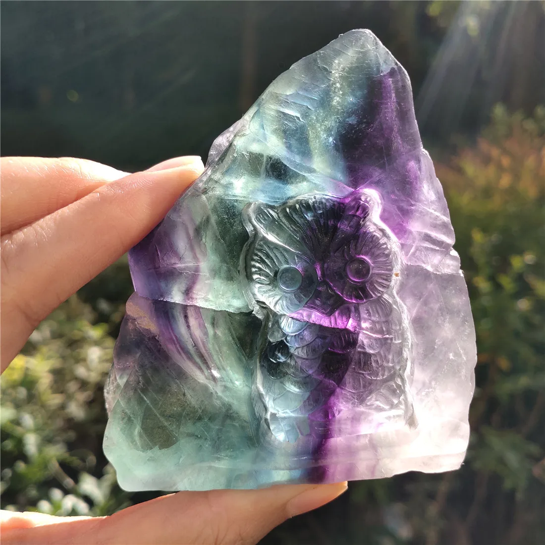 Камень Сова из флюорита кристаллы камень натуральный естественное исцеление