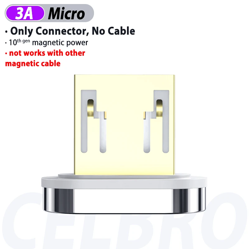 only mirco plug Магнитный usb-кабель для зарядки 5A/3A Tipe c mi cro Usb Cavo Magnetico быстрое зарядное устройство магнитный кабель для xiaomi mi a3 huawei - Цвет: only mirco plug