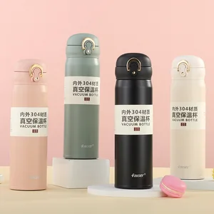 New 304 stainless steel vacuum bounce lid vacuum flask net celebrity gift water cup men and women leisure cup New 304 stainless steel vacuum bounce lid vacuum flask net celebrity gift water cup men and women leisure cup